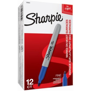 Pincel Marcador Permanente Sharpie Fino Azul
