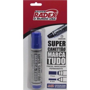 Pincel Marcador Permanente Super Canetao 17mm Azul