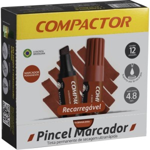 Pincel Marcador Permanente Traco Grosso Vermelho-011571-46273