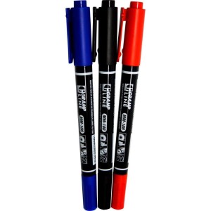 Pincel Marcador Mm-100 Multiuso C/03 Cores