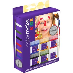 Pintura Facial Liquida Kids 6cores+pincel+gli-094431-12795