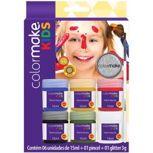 Pintura Facial Liquida Kids 6cores+pincel+gli-094431-93552