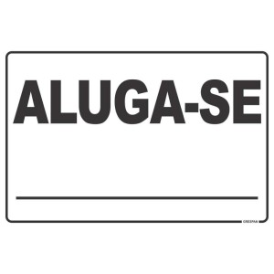 Placa De Sinalizacao Aluga-se 20x30cm.-076986-31004