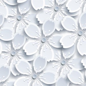 Plastico Adesivo 45cmx15m White Flowers-092601-37129