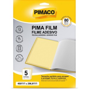 Plastico Adesivo Transparente Pima Filme Folha 45x29cm 0,80-100739-40182