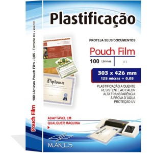 Plastico Para Plastificacao Pouch Film A-3 303x426mm 0,05-087918-62158