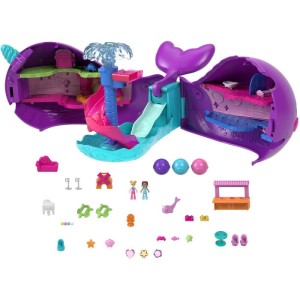 Polly Pocket Micro Barco Baleia Cintilante-103869-43540