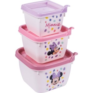 Pote Plastico Conj 3 Potes Conect Qd Minnie-105284-54757