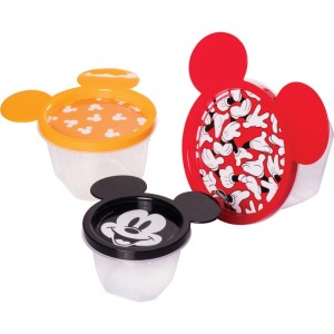 Pote Plastico Conj 3 Potes Conect Red Mickey-105285-70231