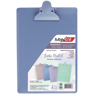 Prancheta Plastica Super Azul Pastel-086215-44424