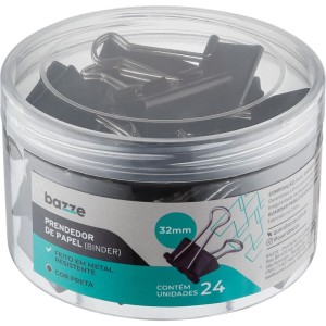 Prendedor De Papel Bazze Binder 32mm Preto-090333-37644