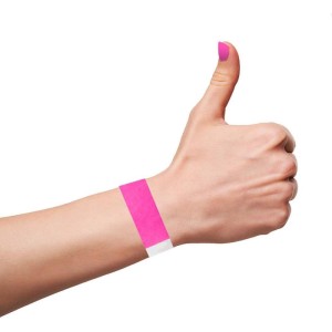 Pulseira Identificacao Pink Fluor Tyvek-070796-43136