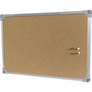 Quadro Aviso Moldura Aluminio Cortica Aparente 060x040cm-071969-60172