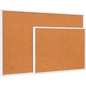 Quadro Aviso Moldura Madeira Cortica Apar. 100x70cm Fit Bco-105980-57194