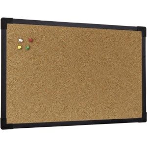 Quadro Aviso Moldura Madeira Cortica Apar.80x60cm Soft Pret-097241-13219