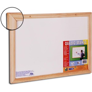 Quadro Branco Moldura Madeira 060x040cm Standard-104868-31729