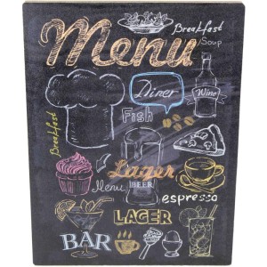 Quadro Decorativo Black Menu 040x030cm-062998-21305