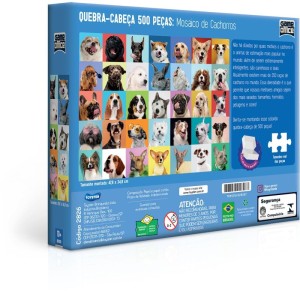 Quebra-cabeca Cartonado Cachorros Mosaico 500pcs-027086-40295