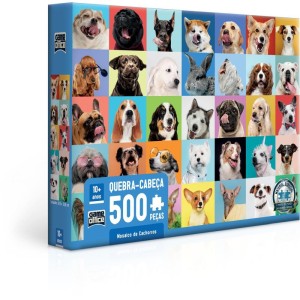 Quebra-cabeca Cartonado Cachorros Mosaico 500pcs-027086-99129