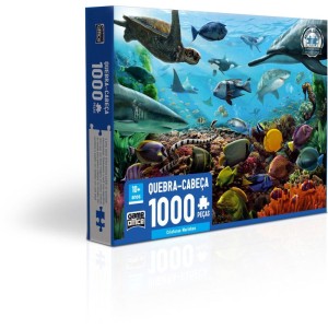 Quebra-cabeca Cartonado Criaturas Marinhas 1000pcs-082616-11769