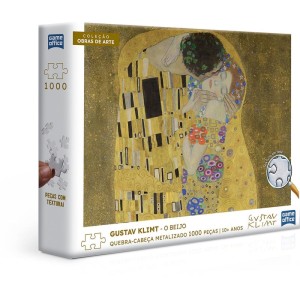 Quebra-cabeca Cartonado Gustav Klimt- O Beijo 1000pcs-106652-40143