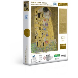 Quebra-cabeca Cartonado Gustav Klimt- O Beijo 1000pcs-106652-62379