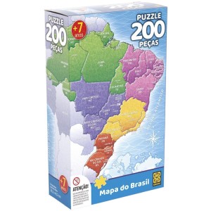 Quebra-cabeca Cartonado Mapa Do Brasil 200 Pecas-083779-36444