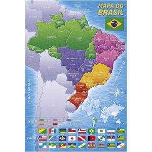 Quebra-cabeca Cartonado Mapa Do Brasil 200 Pecas-083779-54417