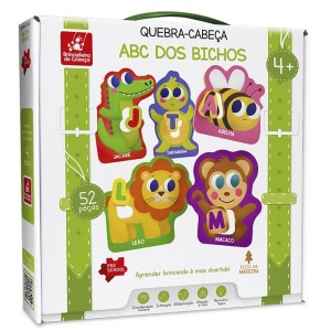 Quebra-cabeca Madeira Abc Dos Bichos 52pcs-107344-75413