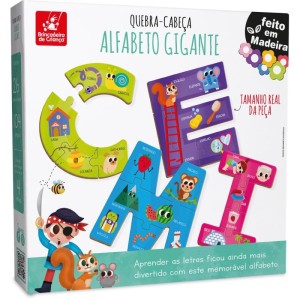 Quebra-cabeca Madeira Alfabeto Gigante 104pcs-107366-12937