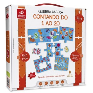 Quebra-cabeca Madeira Contando Do 1 Ao 20 40pcs-107345-86236