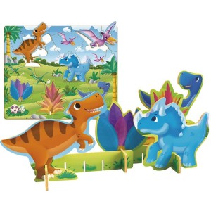 Quebra-cabeca Madeira Dino Aventura 3d 28pcs-107352-60507