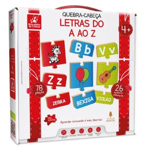 Quebra-cabeca Madeira Letras Do A Ao Z 78pcs-107393-79049