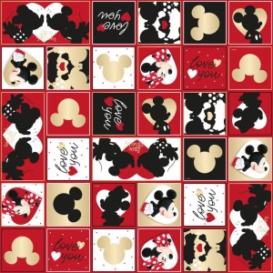 Saco Metalizado 25x37cm Mickey E Minnie Love You-101717-18584