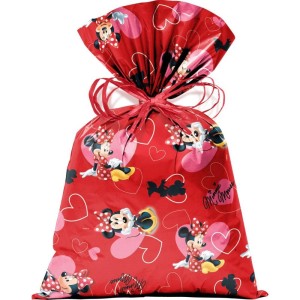 Saco Metalizado 25x37cm Minnie Love Perolado-105863-57634