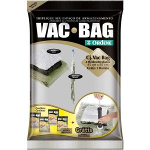 Saco Para Armazenagem Vac Bag 4 Medios+bomba 45x65cm-048546-86076