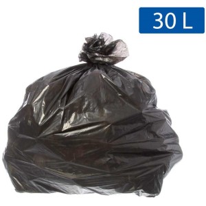 Saco Para Lixo 30l Preto 59x62cm 5 Micras-076357-45646