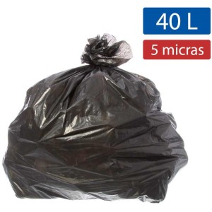 Saco Para Lixo 40l Preto 55x59cm 5micras-076351-20560