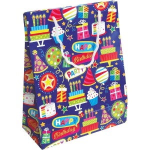 Sacola Para Presente Decorada Festas Gd 40x29x12 (s)-105815-94724