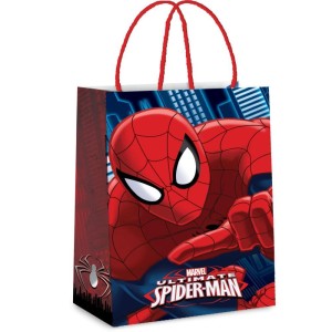 Sacola Para Presente Decorada Spider-man Laminada 26x19,5x9-044871-78431