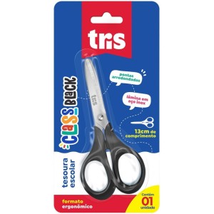 Tesoura Escolar Tris Class Black 13cm-091915-19642