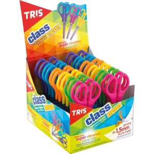 Tesoura Escolar Tris Class Neon 13cm. Cores So-037620-26414