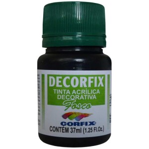 Tinta Acrilica Decorfix Fosca 37ml Preto-018683-40741