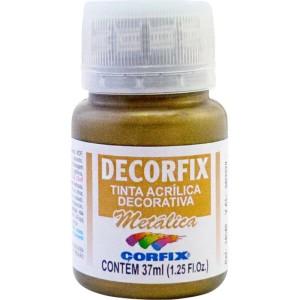 Tinta Acrilica Decorfix Metalica 37ml Ouro-017337-91222