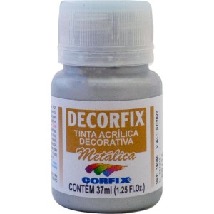 Tinta Acrilica Decorfix Metalica 37ml Prata-017395-25890