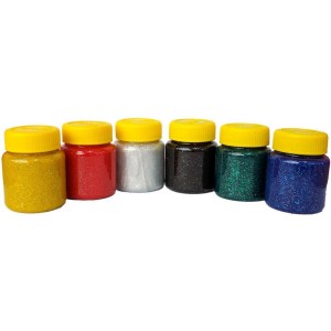 Tinta Guache 015ml 06 Cores 15ml Com Glitter-005510-65534