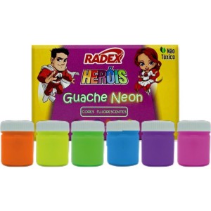 Tinta Guache 015ml Neon Asuper 06 Cores-075610-47921