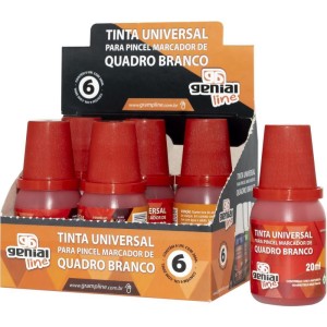 Tinta Marcador Quadro Branco Reabastecedor Genial 20ml Verm