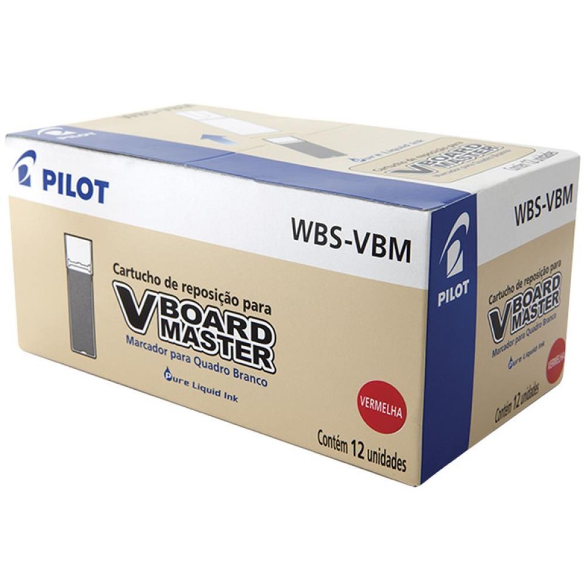 Tinta Marcador Quadro Branco Refil 5,5ml Vermelho Wbs-vbm-029750-86040