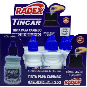 Tinta Para Carimbo 40ml Azul-043319-85511